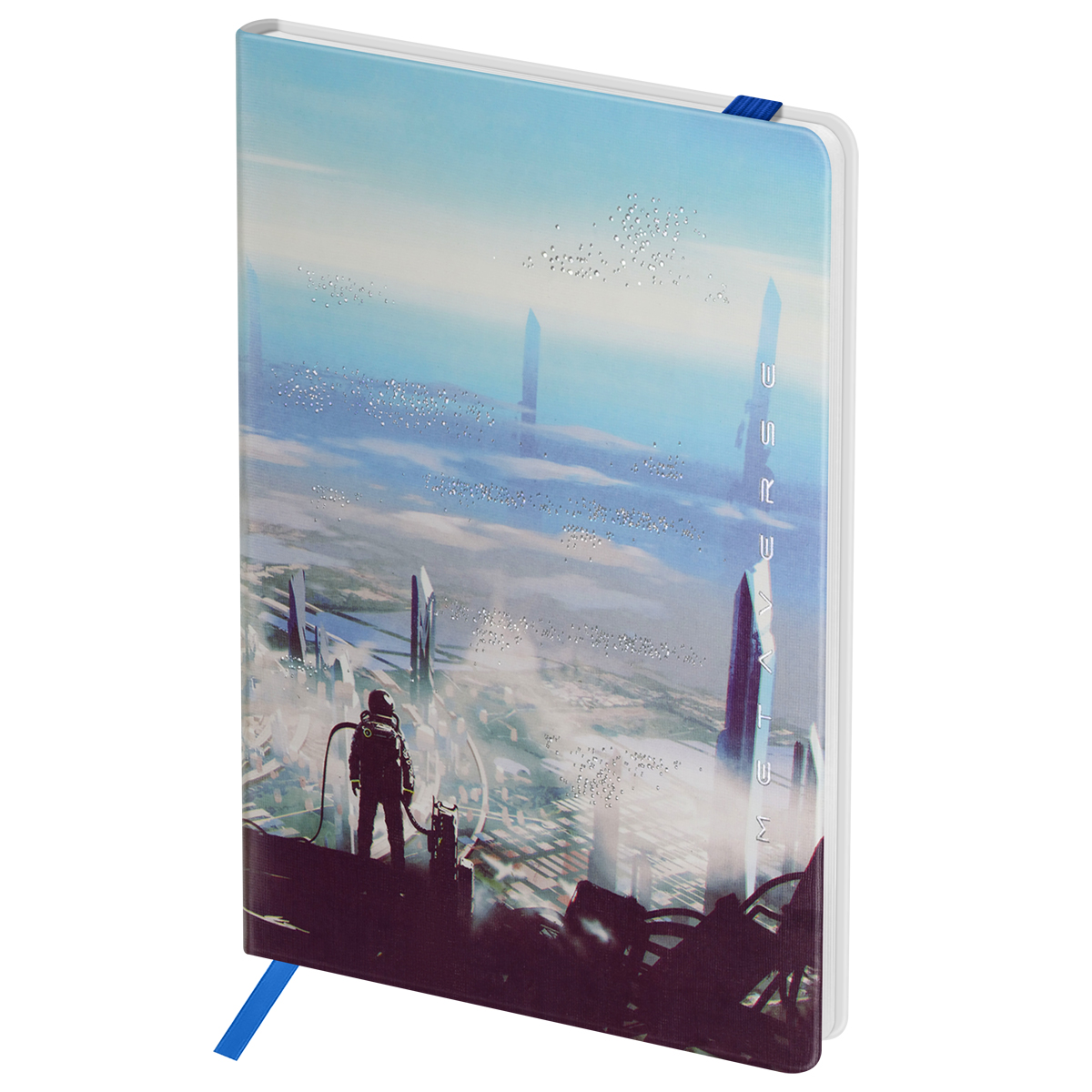 Записная книжка А6 80л. ЛАЙТ, кожзам, Greenwich Line "New city", с резинкой, тиснение фольгой, блок 