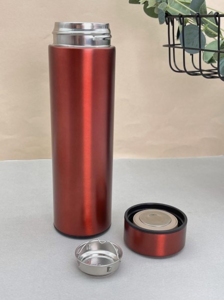 Термос с датчиком температуры «Metallic», matte red (500 ml)
