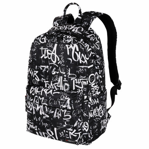 Рюкзак HEIKKI DREAM (ХЕЙКИ) универс. с карм. для ноут., эргоном., Lettering, 42х26х14 см, 273851