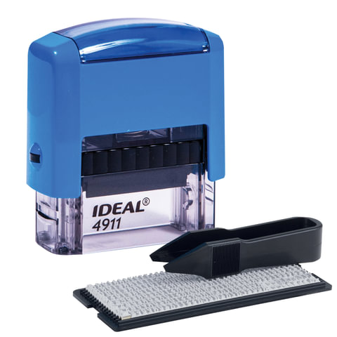 Штамп самонаборный 3-строчный, оттиск 38х14 мм, без рамки, TRODAT IDEAL 4911 P2, КАССА В КОМПЛЕКТЕ, 