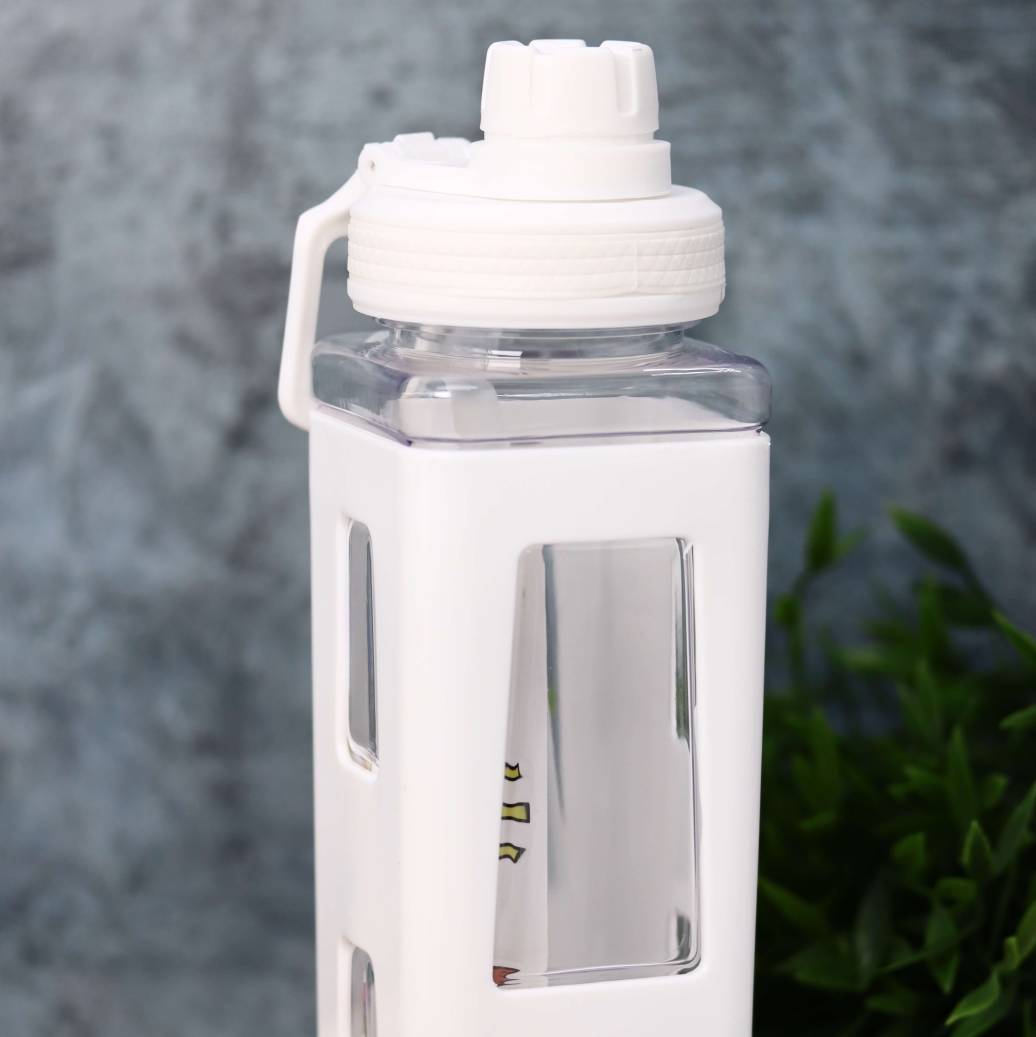 Бутылка для воды «Bright square», white (700 ml)