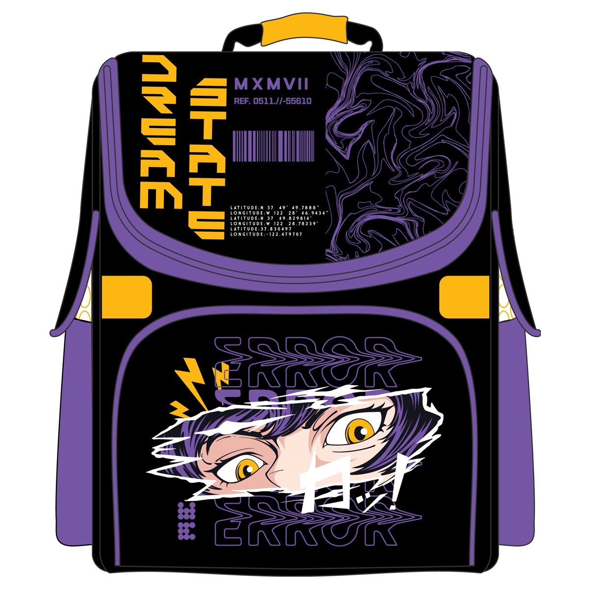 Ранец ArtSpace Junior "Kawai boy" 37*28*21см, 1 отделение, 3 кармана, анатомическая спинка