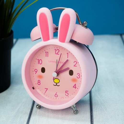 Часы-будильник «Cute rabbit», pink 