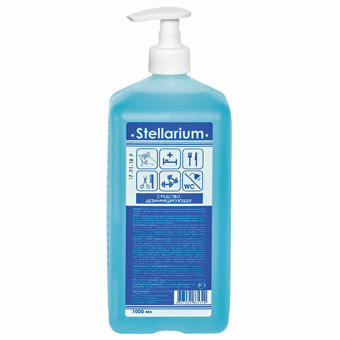 Антисептик кожный дезинфицирующий спиртосодержащий (75%) с дозатором 1 л STELLARIUM (Стеллариум), го