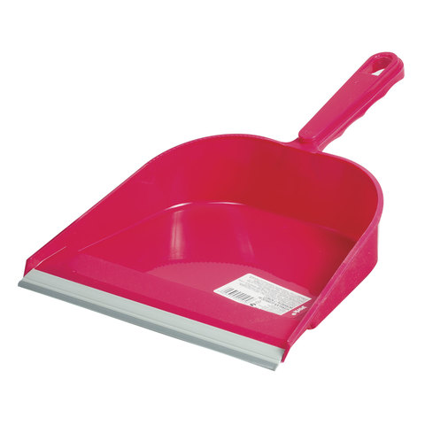 Совок для мусора, низкая ручка, с резиновой кромкой, ширина 23 см, пластик, цвет ассорти, YORK, 6102