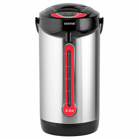 Термопот на 3 литра 3 режима подачи воды CENTEK CT-0080, 750 Вт, 1 температурный режим, пластик/стал