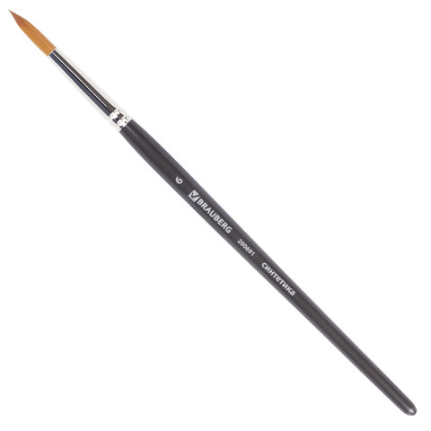 Кисть художественная проф. BRAUBERG ART CLASSIC, синтетика мягкая под колонок, кругл, № 6, кор руч,