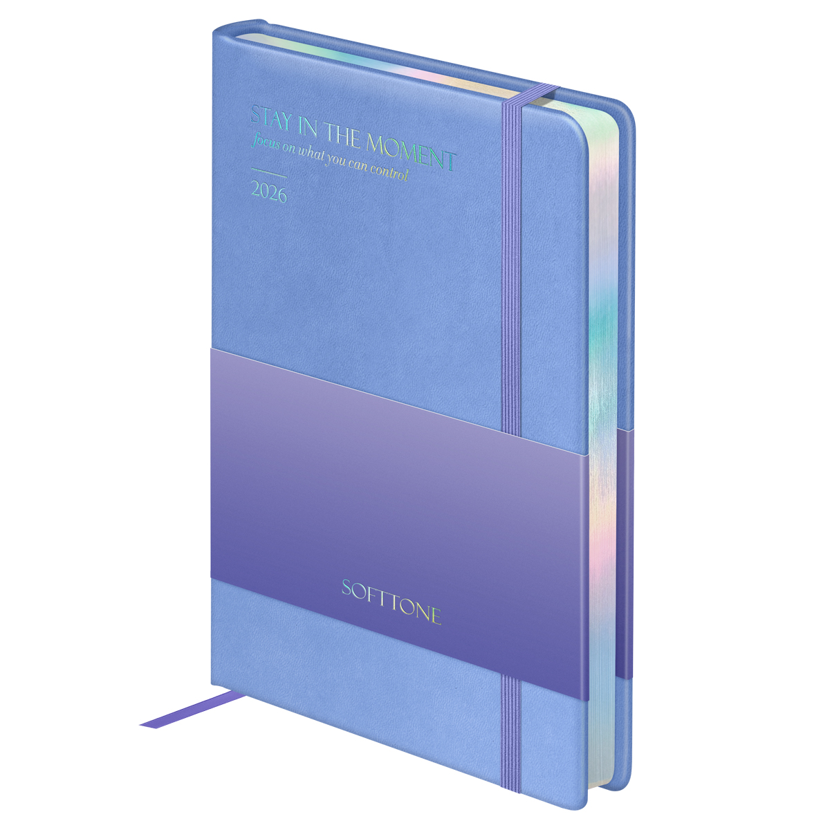 Ежедневник датированный 2026г., А5, 176л., твердый переплет, кожзам, Greenwich Line "Softone. Lavend