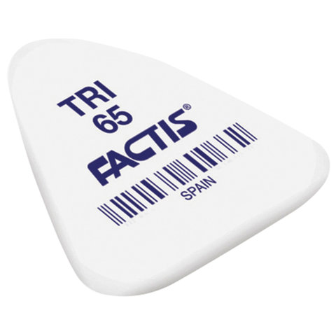Ластик FACTIS TRI 65 (Испания), 36х33х6 мм, 3 цвета, треугольный, PNFTRI65