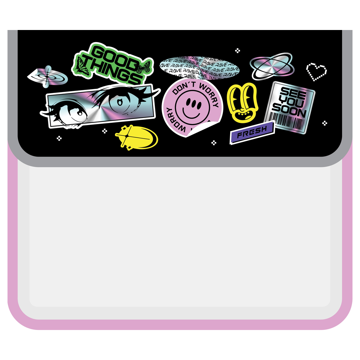 Папка для тетрадей 1 отделение, ArtSpace "Icons", А5, пластик, на липучке