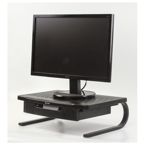 Подставка для оргтехники BRAUBERG, 1 отделение, 460х300х145 мм, металлическое основание, черная, 512