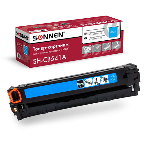 Картридж лазерный SONNEN (SH-CB541A) для HP CLJ CP1215/1515 ВЫСШЕЕ КАЧЕСТВО, голубой, 1400 страниц, 