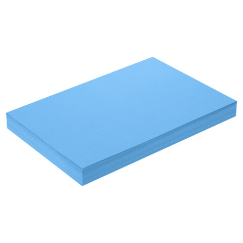 Бумага цветная ПЛОТНАЯ BRAUBERG, А4 160 г/м2, 250 л, синяя, интенсив, для печати,твор, 116673