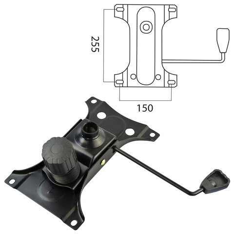 Механизм качания BRABIX "Топ-ган" для кресла, межцентровое расстояние крепежа 150х255 мм., 532006