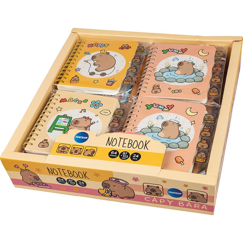 Блокнот А7 64л. на гребне CENTRUM "Капибара", линия