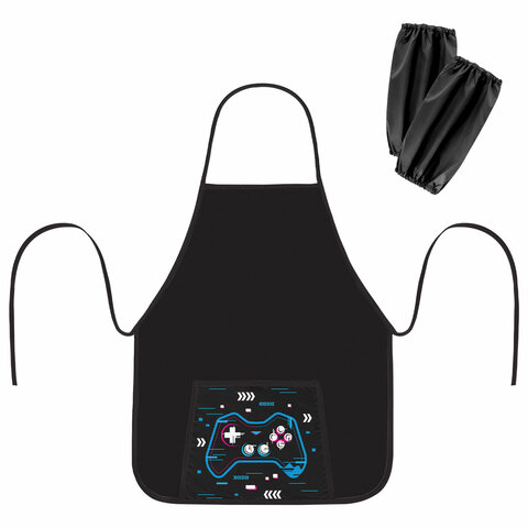 Фартук с нарукавниками для уроков труда ПИФАГОР, 1 карман, 46х54 см, Lucky gamer, 273627