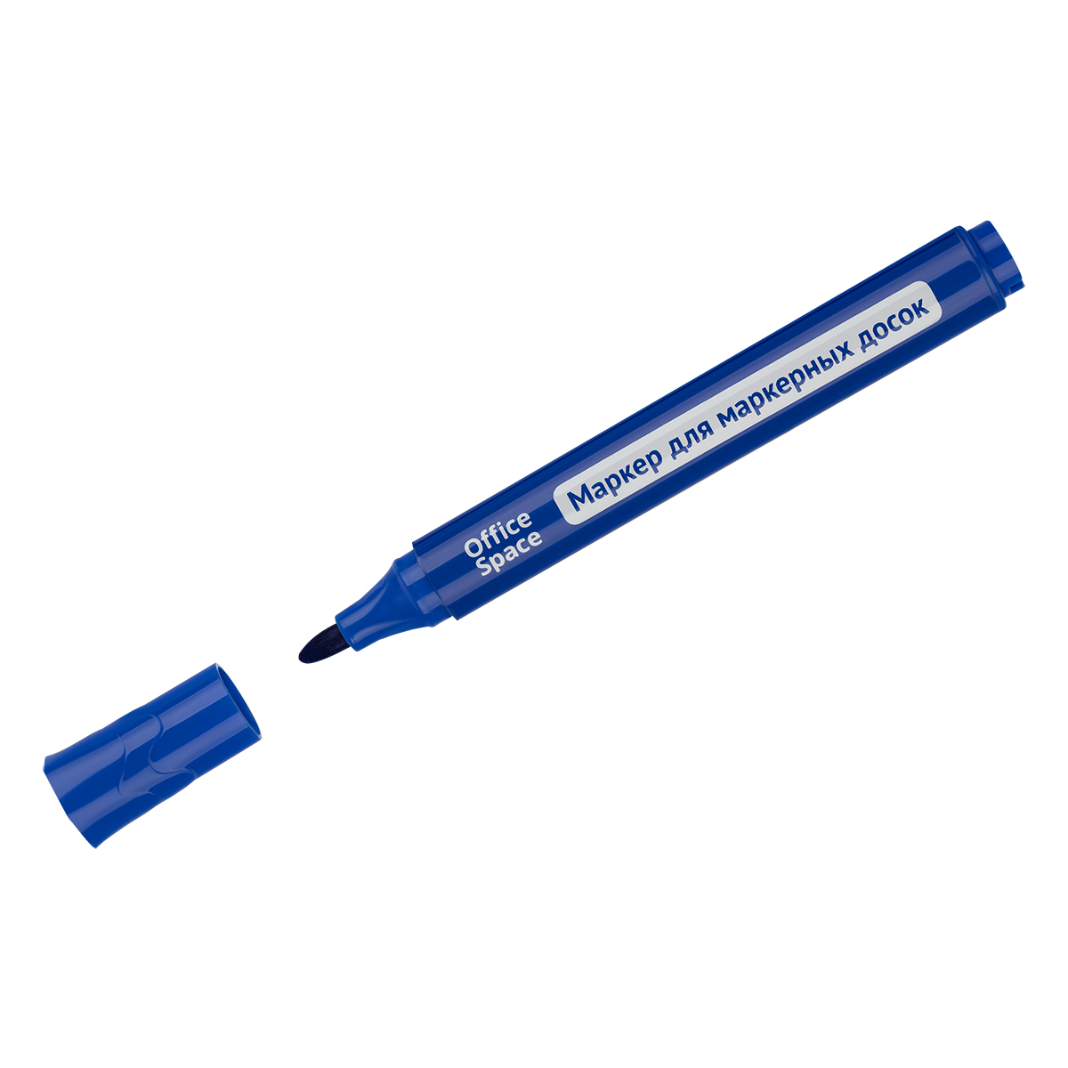 Маркер для белых досок OfficeSpace "Bullet" синий, пулевидный, 2,5мм