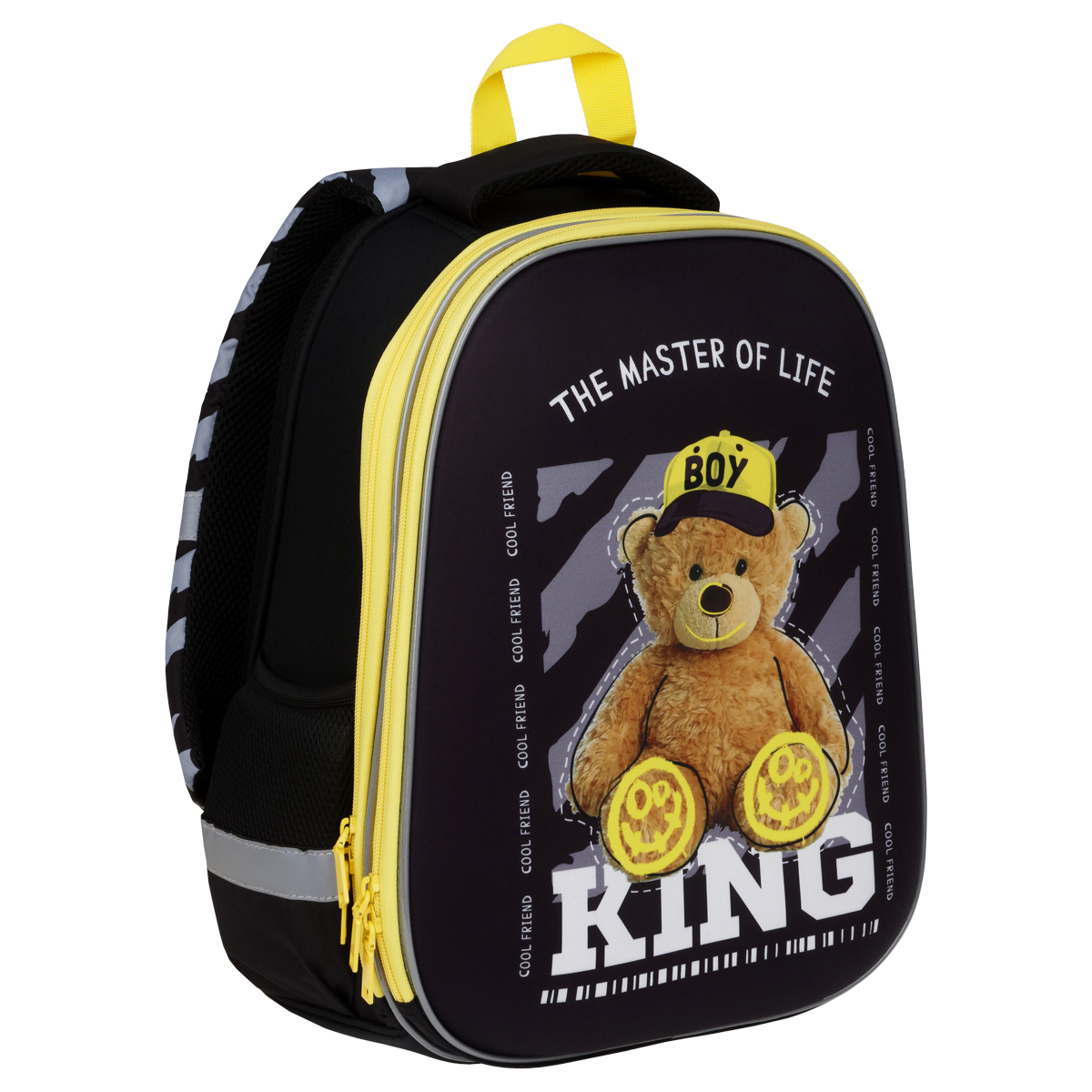 Ранец ArtSpace School Friend "King" 39*30*18см, 2 отделения, 2 кармана, анатомическая спинка, пенал,