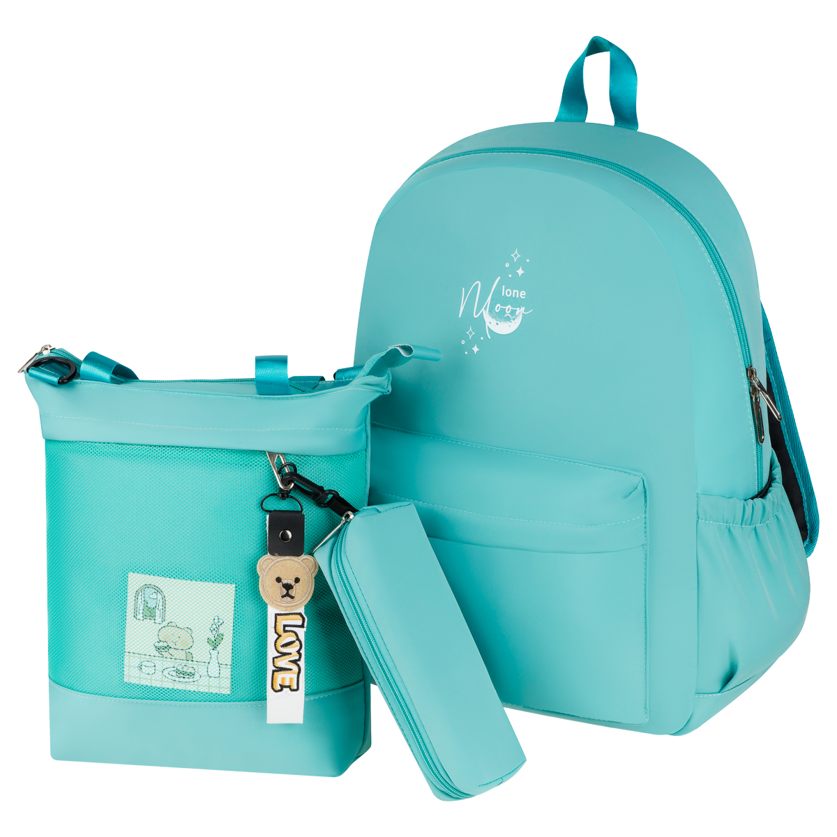 Рюкзак MESHU "Moon", 43*30*13см, 1 отделение, 3 кармана, уплотн. спинка, в комплекте сумка-шоппер 33