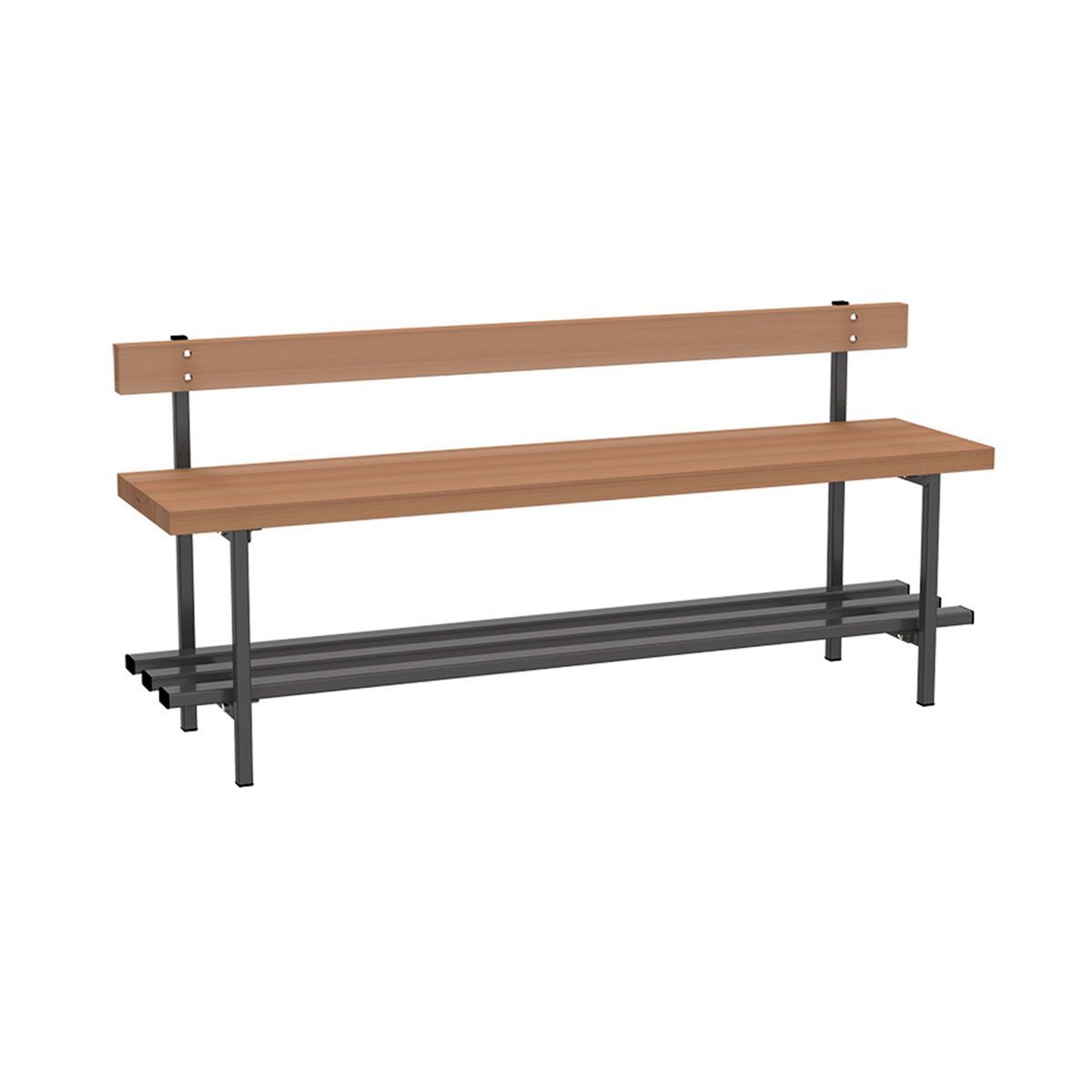 Скамья для раздевалок ZSO со спинкой 2 м