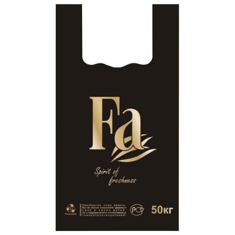 Пакеты "майка", набор 100 шт., 30+16х55 см, ПНД, "ФА", ЧЕРНЫЕ, 25 мкм, ЮПЛАСТ, ЮМАЙ1009