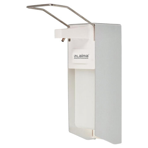 Диспенсер для антисептика и жидкого мыла LAIMA PROFESSIONAL, НАЛИВНОЙ ЛОКТЕВОЙ, алюминий, 1 л, 60570