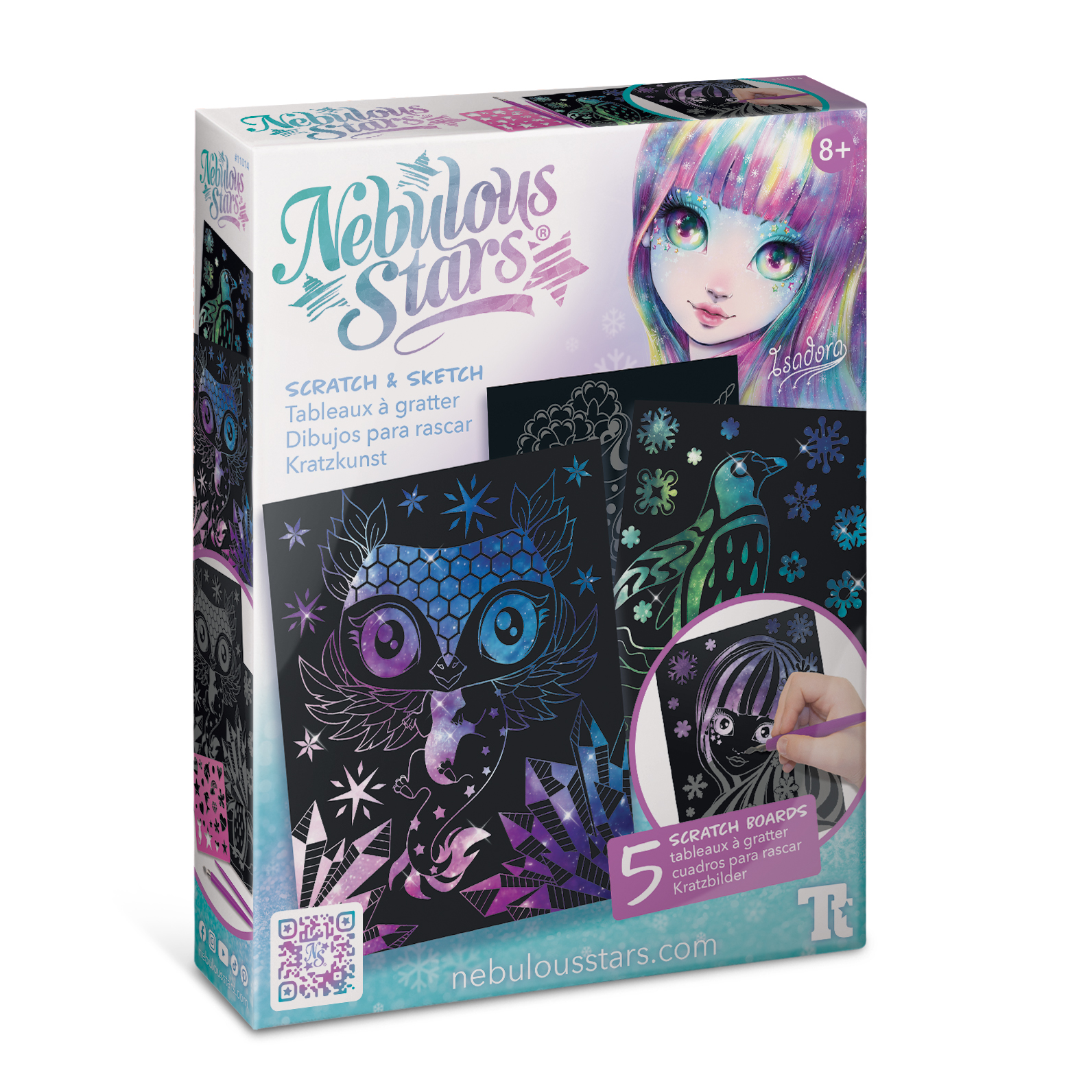 Набор для творчества Nebulous Stars Серия Isadora: Набор для рисования в технике граттаж