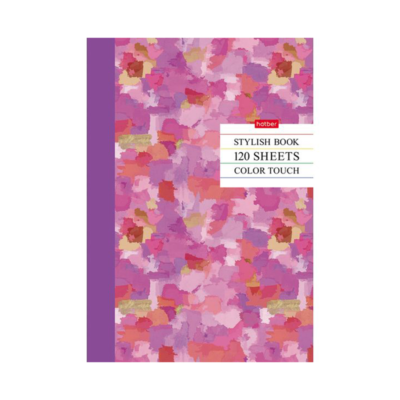 Бизнес-блокнот А5, 120л., Hatber "Stylish book", глянцевая ламинация, с поролоном
