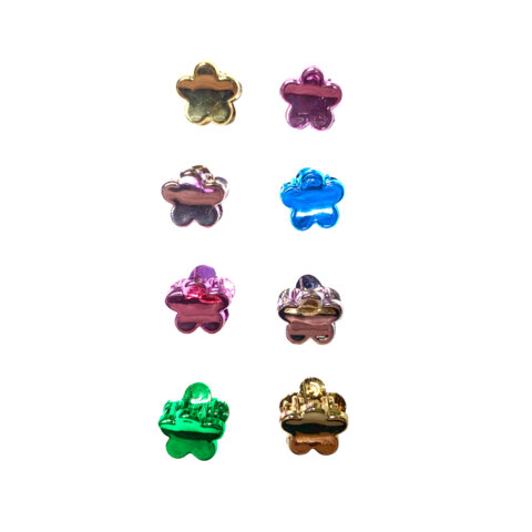 Крабы для волос НАБОР 8 шт., 1 см, зеркальный, MONTE VITA, 457030