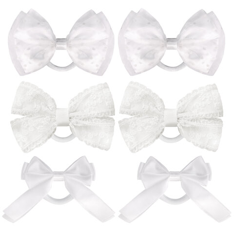 Банты для волос НАБОР 2 шт., 9х11 см, 7х4 см, 8х10 см, белый, АССОРТИ, MONTE VITA, 457118
