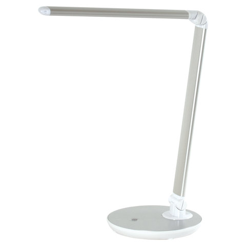 Светильник настольный SONNEN PH-3609, на подставке, светодиодный, 9 Вт, алюминий, серебристый, 23668