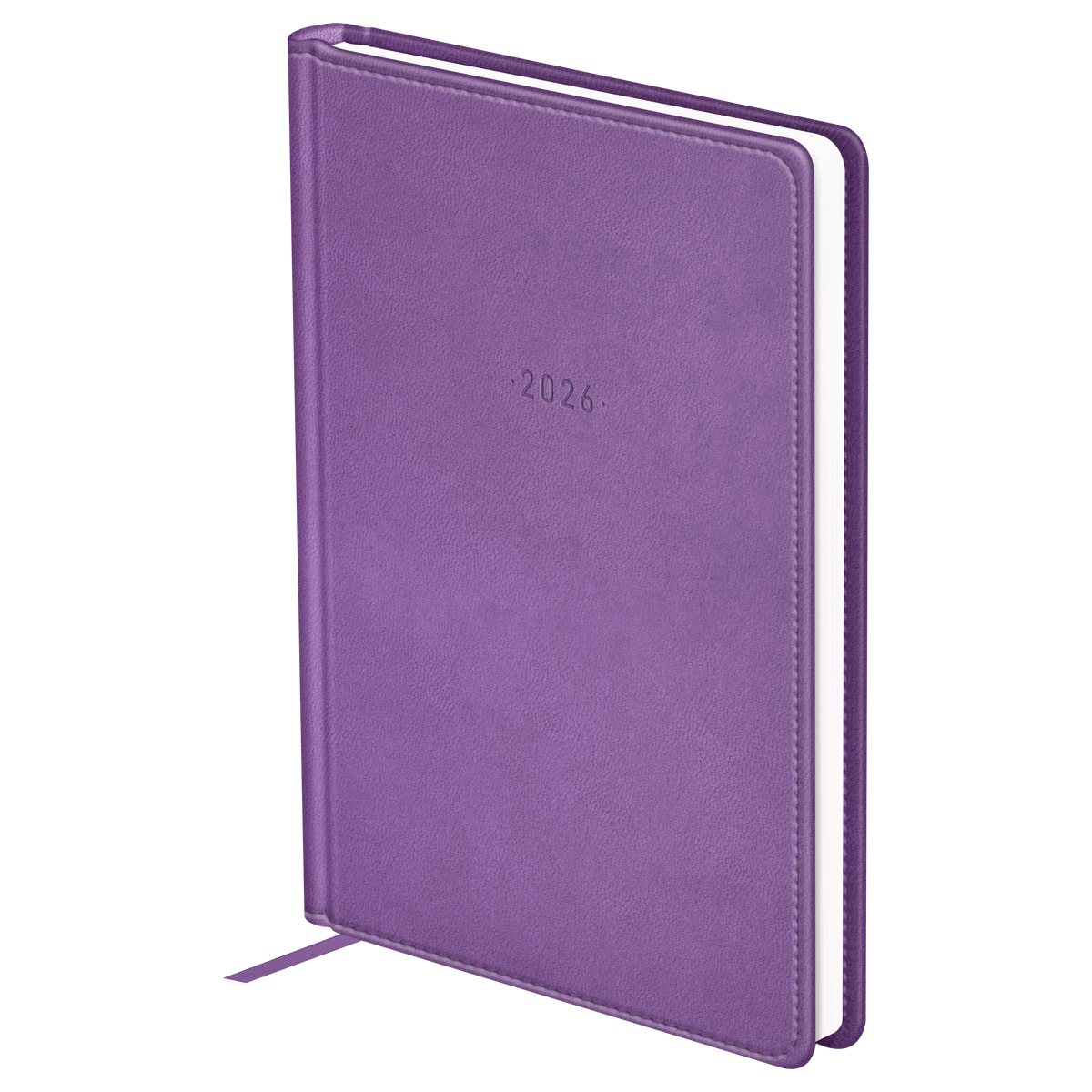 Ежедневник датированный 2026г., А5, 176л., твердый переплет, кожзам, BG "Winner. Light purple", фиол