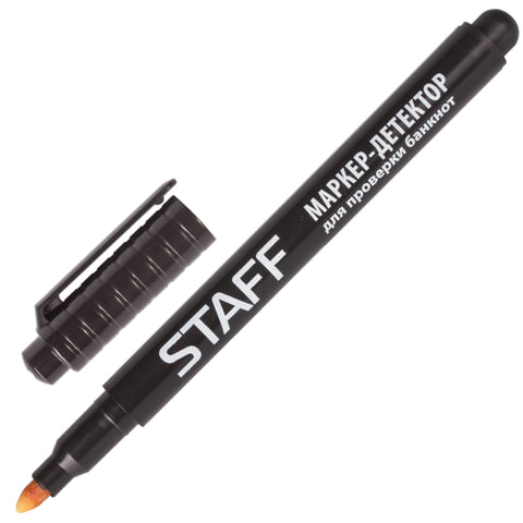 Маркер-детектор для проверки подлинности банкнот, STAFF, блистер, 151232