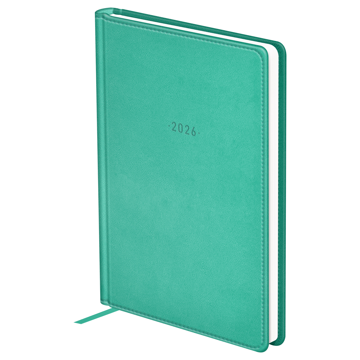 Ежедневник датированный 2026г., А5, 176л., твердый переплет, кожзам, BG "Winner. Light teal", светло