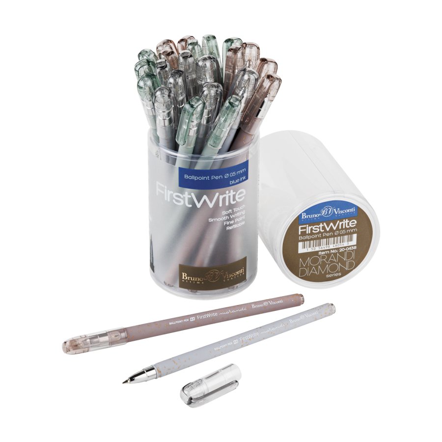 Ручка шариковая BrunoVisconti FirstWrite «Morandi diamond», синяя, 0,5мм 