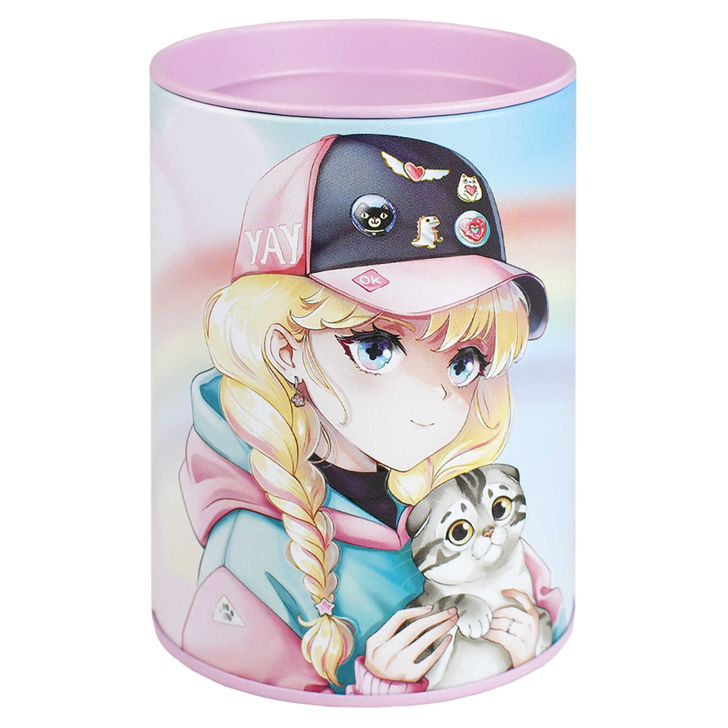 Копилка-подставка для канцелярских принадлежностей Феникс+ "АНИМЕ С КОТИКАМИ"