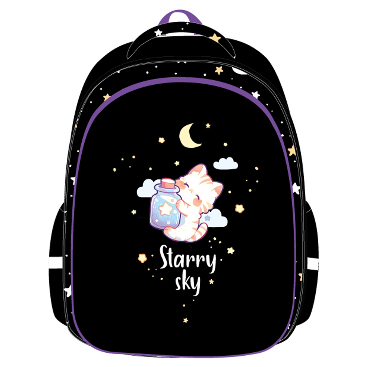 Ранец ArtSpace School Friend Light "Stary Sky" 35*29*12см, 2 отделения, 2 кармана, анатомическая спи