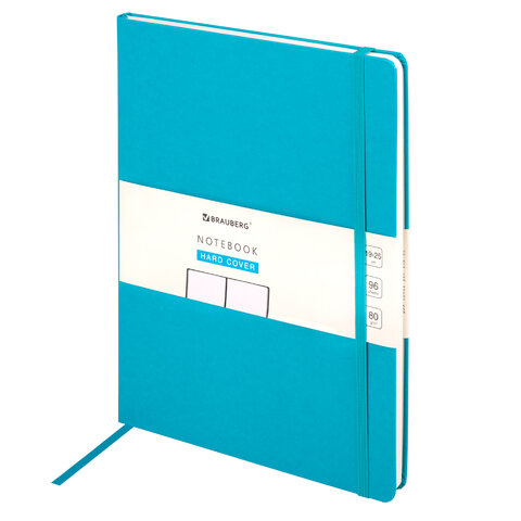 Блокнот БОЛЬШОЙ ФОРМАТ (180х250 мм) В5, BRAUBERG ULTRA, балакрон, 80 г/м2, 96 л., без линовки, бирюз