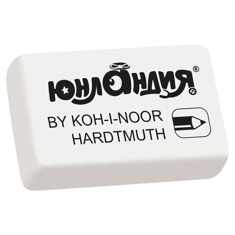 Ластик ЮНЛАНДИЯ (KOH-I-NOOR EXCLUSIVE) 300/20, 45х32х12 мм, белый, прямоугольный, 228698, 0300020052