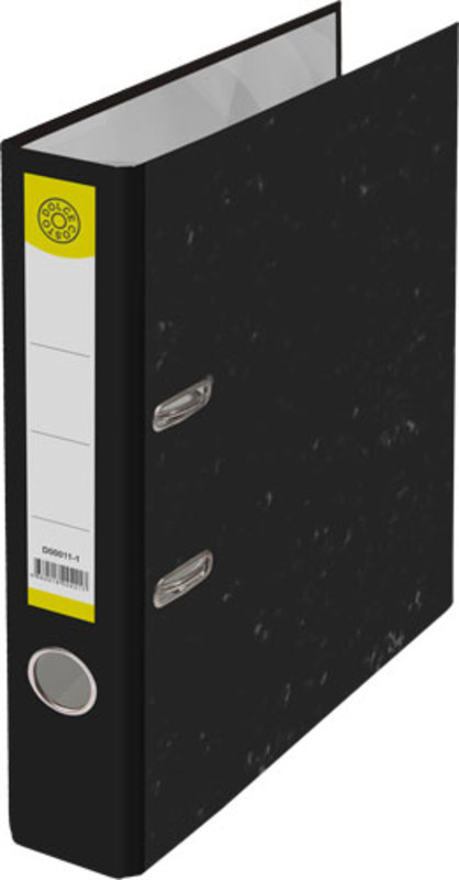 Папка-регистратор DOLCE COSTO 50мм черный мрамор, с металлическим кольцом, собранный