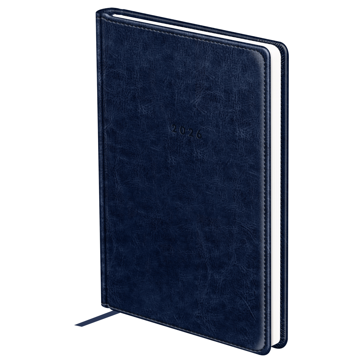 Ежедневник датированный 2026г., А4, 176л., твердый переплет, кожзам, BG "Nebraska. Blue", синий