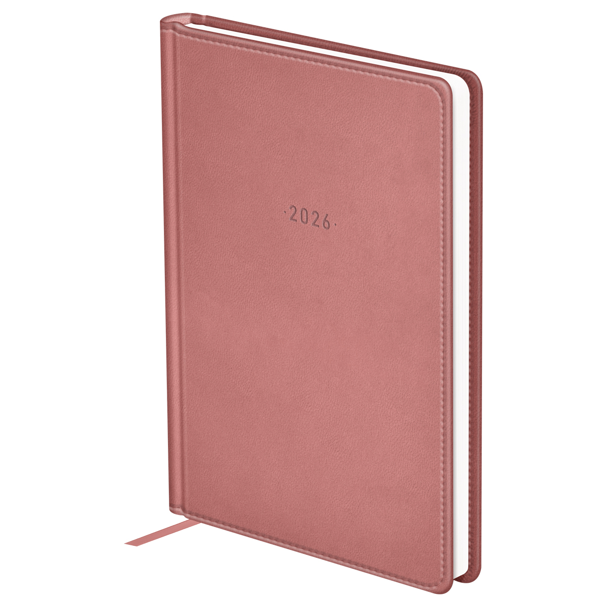 Ежедневник датированный 2026г., А5, 176л., твердый переплет, кожзам, BG "Winner. Pink", розовый