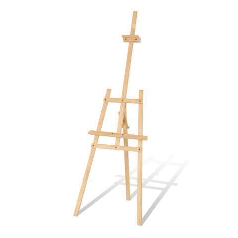 Мольберт напольный из сосны Лира, 55х170х120 см, высота холста до 120 см, BRAUBERG ART CLASSIC, 1922