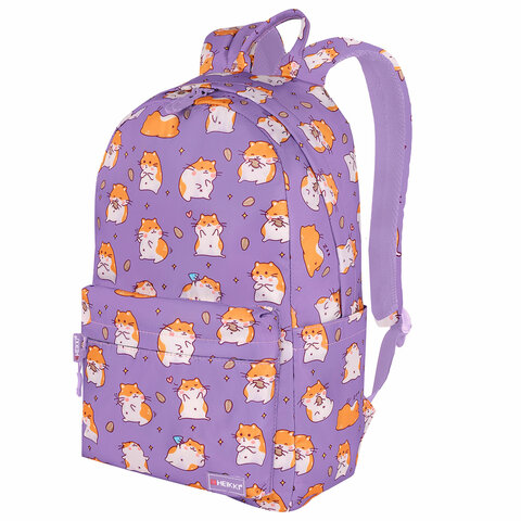 Рюкзак HEIKKI DREAM (ХЕЙКИ) универс. с карм. для ноут., эргоном., Funny Hamster, 42х26х14 см,273850