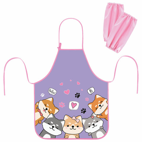 Фартук с нарукавниками для уроков труда ЮНЛАНДИЯ, регулировка по росту, 46х54 см, Best fellows, 2736