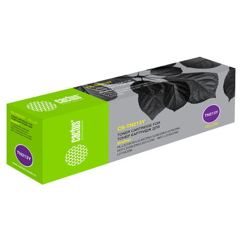 Картридж лазерный CACTUS (CS-TN213Y) для Brother HL 3230/DCP3550/MFC3770, желтый, ресурс 1300 страни