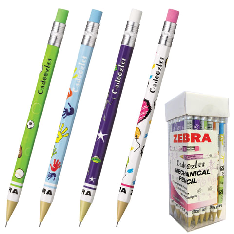 Карандаш механический ZEBRA "Fun", корпус ассорти, ластик, 0,7 мм, 317260000