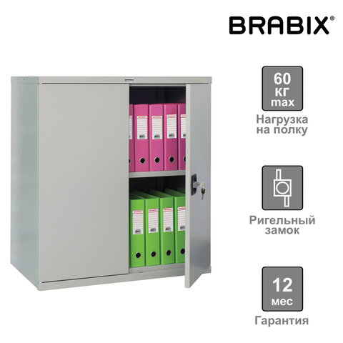 Шкаф металлический (антресоль) BRABIX "MK 08/46", 830х915х460 мм, 24 кг, 4 полки, разборный, 291137,