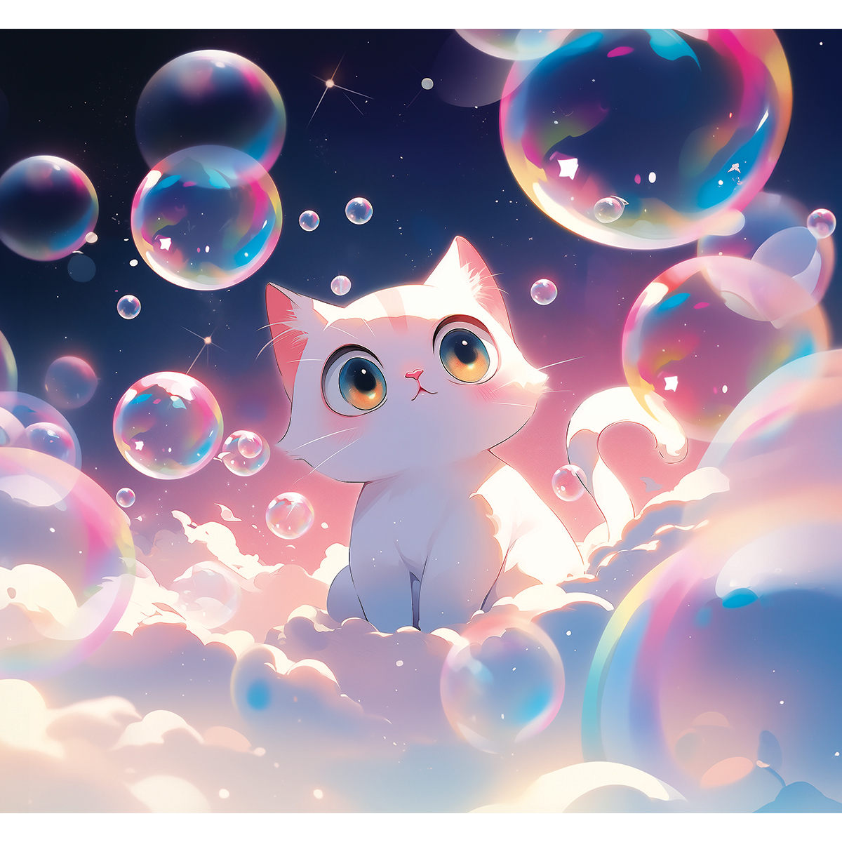 Мешок для обуви 1 отделение ArtSpace "Anime kittens", 340*420мм, карман