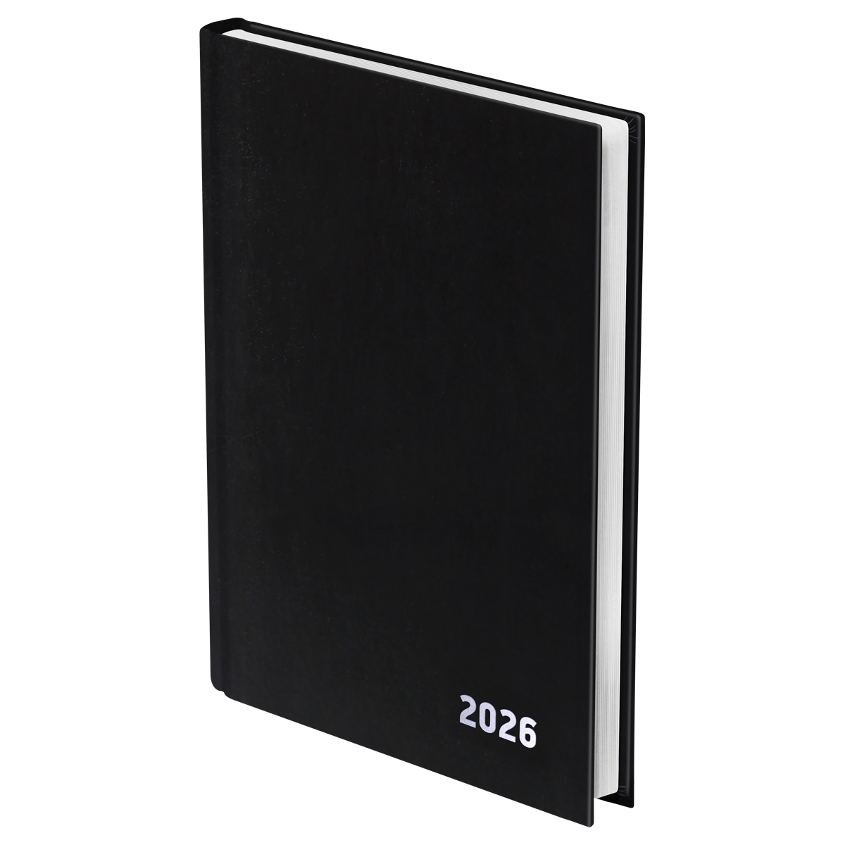 Ежедневник датированный 2026г., А5, 168л., бумвинил, BG, черный